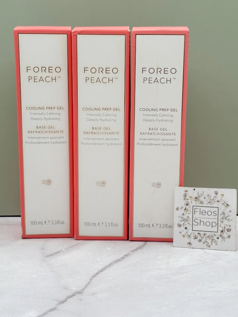 Foreo Peach Cooling Prep Gel  3-PACK
